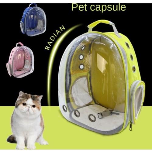 Pet products go out portable transparent space pet bag backpack panoramic space capsule breathable cat and dog go out bag
