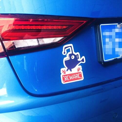 Warning Fish Piranha Be Ware Funny Motorcycle Locomotive Oil Tank Body Stickers Car Styling Vinyl Applique