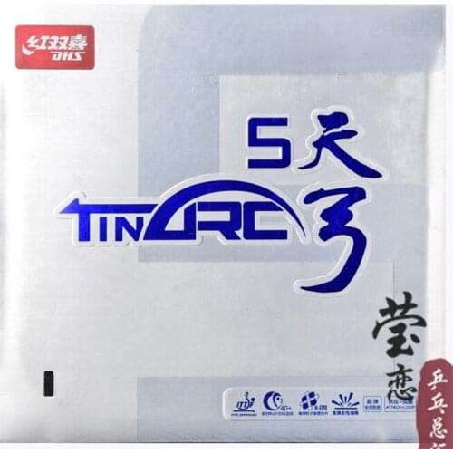 Original DHS TinArc5 (Tinarc 5) Table Tennis Rubber (Super-Elasticity, Non-Tacky) With Sponge table tennis racket indoor sports