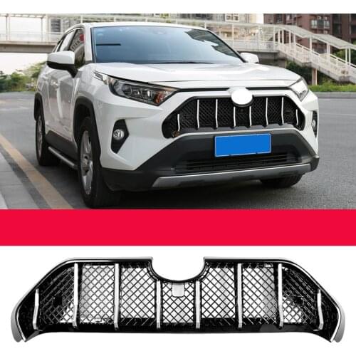 For Toyota RAV4 2019 2020 5th China Open Refitted Martha Black Knight Mesh Grille Front Decoration Accessories