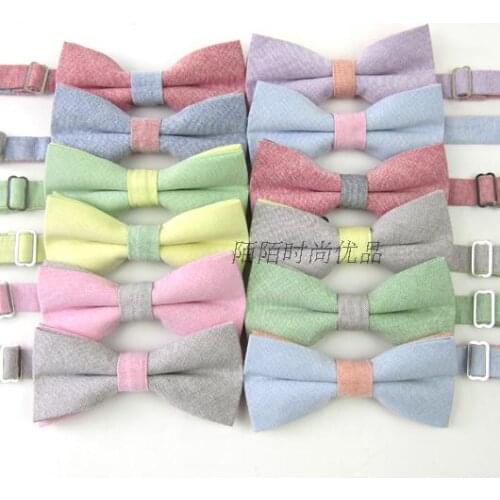COTTON&LINEN 2-Tone Bow Ties Mens Macarons Bowties Tuxedo General Party Butterfly Jacquard Bowtie, 200pcs