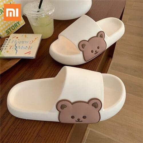Xiaomi Slippers Womens Summer Cute Cartoon Indoor Non-slip Sandals Thick Sole House Slides Bathroom Summer Beach Sandal Slipper