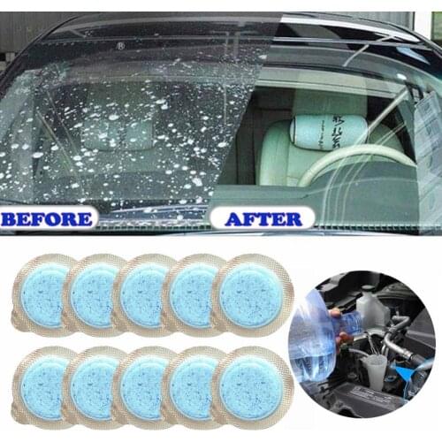 Car Windshield Glass Washer Window Cleaner Safe Compact Solid Effervescent Spray Tablets Detergent