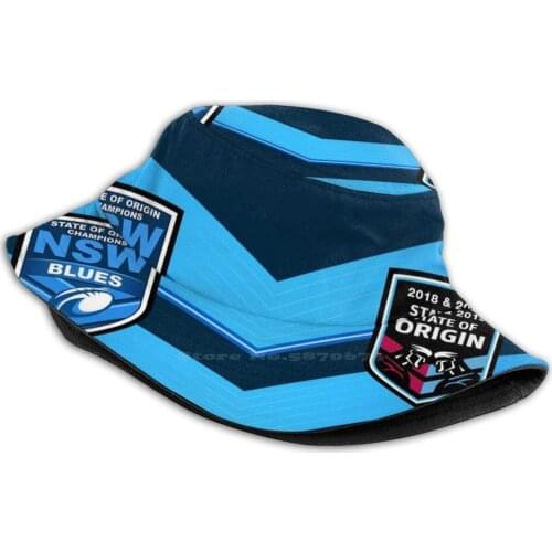 State Of Origin 2019 Nsw Back2Back S! Foldable Panama Bucket Hat Cap State Of Origin 2019 State Of Origin Origin Nsw Nsw Blues