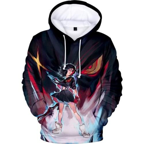 KILL la KILL 3D Print Hoodies Men Women Sweatshirt Hip Hop Harajuku Hooded Pullover Long Sleeve Harajuku Hoodies Anime Tops