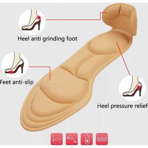 1 Pair Comfort Breathable Womens Fashion Insoles Massage High-heeled Shoes Insoles Anti-slip HOT