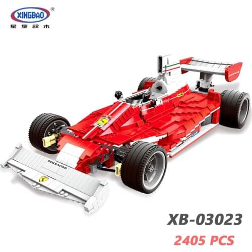 XINGBAO 03023 Genuine TECHNIC Car Series 2405PCS The Red Power Racing Car Set Building Blocks MOC Bricks Assembly Car Model Kit