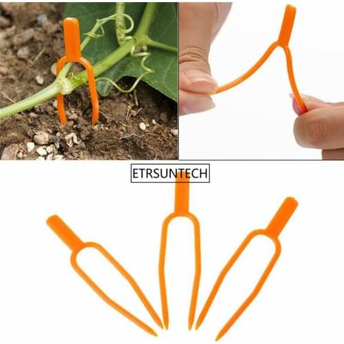 100Set Plastic Quality Plant Clips Garden Supplies Fixing Fastening Fixture Clamp Strawberry Fork Farming Clip Plant Support