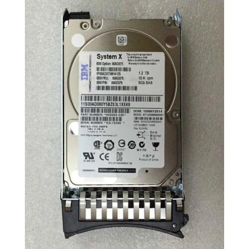 IBM 00AD075 00AD076 00AD079 00AD077 1.2TB 10K 6G 2.5" G2HS SFF SAS Hard Drive HDD