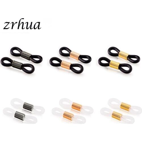 ZRHUA Hot New Lowest Price 5pair White/Black Silica gel Sunglasses Glasses Rope Connector Eyewear Holder Accessories For Jewelry