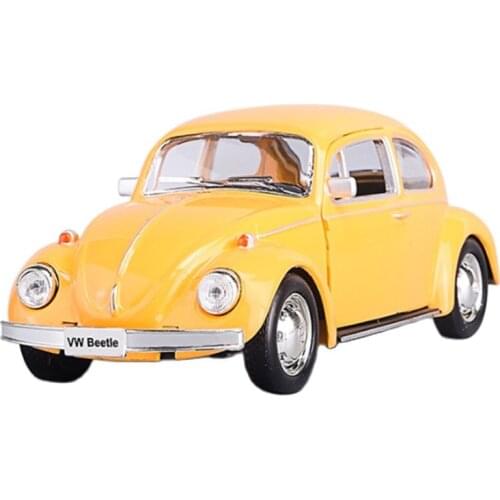 1/36 VW Volkswagen Beetle 1967 Metal Vehicle Diecast Pull Back Cars Model Toys for Boy Collection Xmas Gift Home Decoration