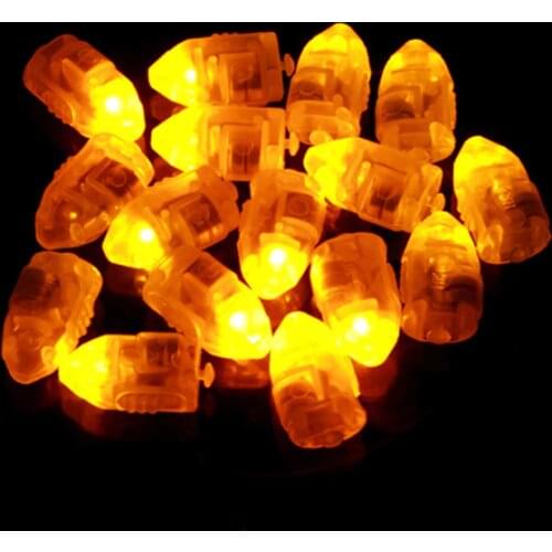 100pcs/lot Mini Yellow LED Balloon Lamp LED Ball Floral Light for Paper Lantern Party Decoration Light Christmas