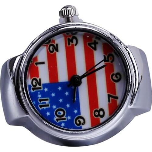 2 PCS Free shipping 2016 Popular Creative Lady Girl Steel Round Elastic Quartz Finger Ring Watches