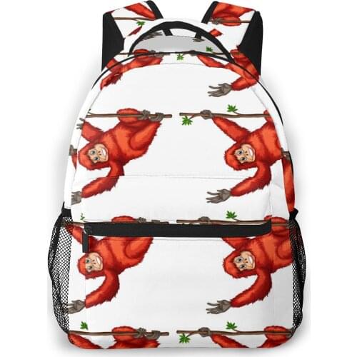 2021 Backpack Women Shoulder Bag Cartoon Gorilla Fashion School Bag For Teenage Girl Backpacks Travel Bag