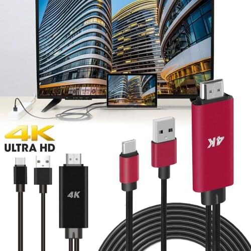 4K Type C HD Video Cable Adapter Converter for Macbook Samsung galaxy S20 S10 S9 Note20 10 Huawei P30 LG G5 to TV Projector