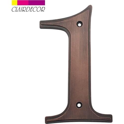 5 in 127mm Big House Number Door Address Number Zinc Alloy Screw Mounted Outdoor Address Sign #0-9 Aged bronze Color