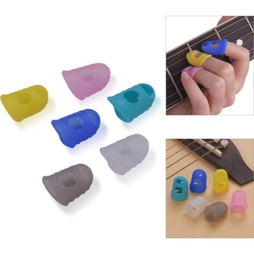 6pcs Guitar Silicone Finger Fingertip Protectors for Guitar Ukulele Beginners (Random Color Delivery) Guitar accessories & parts