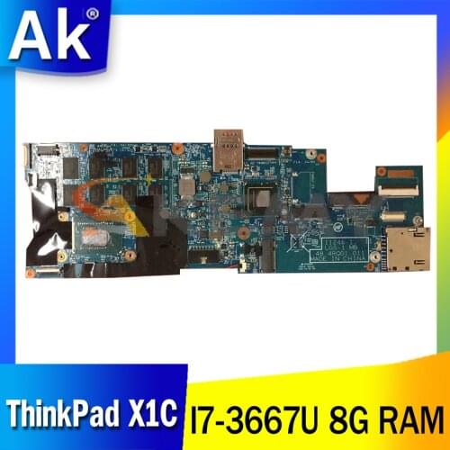 Akemy 48.4RQ01.021 Motherboard For Lenovo ThinkPad X1C Carbon X1 Laptop Motherboard FRU 04X0495 CPU I7 3667U 8GRAM 100% Test