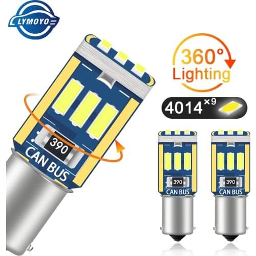 4/10pc Car Led BA9S LED CANBUS T4W H6W 4014 15LED Side Wedge Light Interior Signal Lamp ars Roof lights Mirror Plaste lights 12V