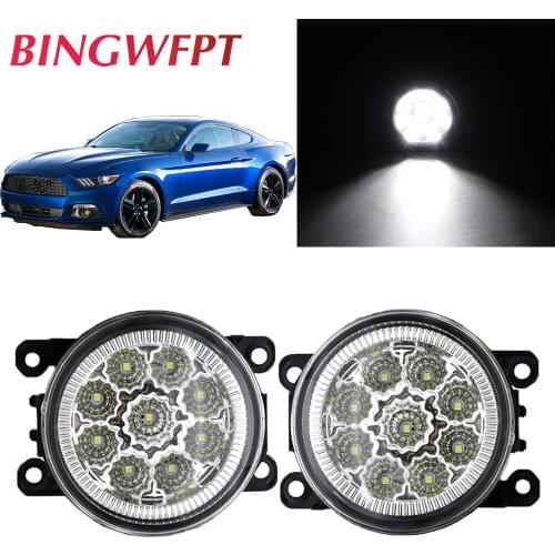 BINGWFPT For Ford Mustang 2005 2006 2007 2008 2009-2012 Car Fog Lamp Assembly 12V LED Fog Light 2pcs
