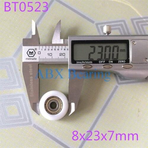 BT0523 0523T 625ZZ 625 POM Nylon wheel hanging / ball bearing with pulley wheel for door and window 5*23*7 MM doors and windows
