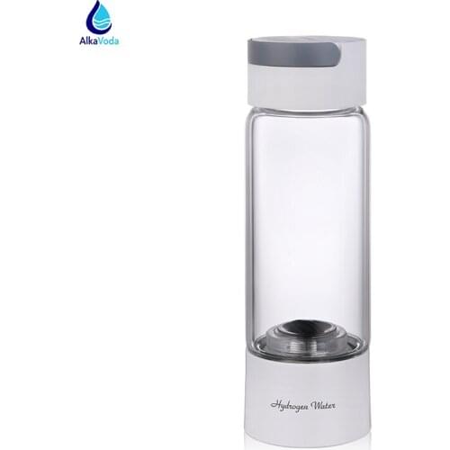 AlkaVoda Rich Hydrogen Water Generator Bottle Glass Cup DuPont N117 SPE PEM Portable Hydrogen Water Ionizer Maker Cup