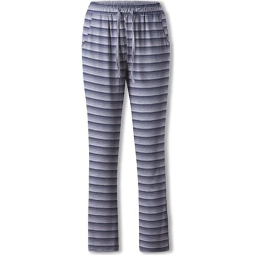 Neatie Kiddie Slpeepwear Stripe Elastic Waist Pajama Pants Women Full-length Home Lounge Clothes Spring Summer Sleep Bottoms