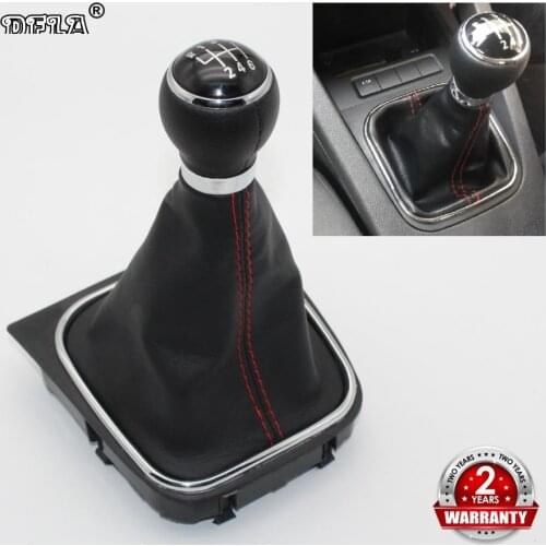 For VW Jetta 6 A6 MK6 2011 2012 2013 2014 Jetta Variant 2008-2014 Car-Stying 6 Speed Car Stick Gear Shift Knob With Leather Boot