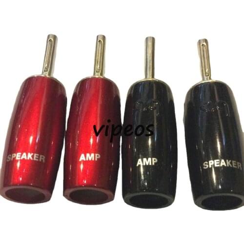 500 Series Purple Copper Banana or spade DIY speaker plug (Silver)