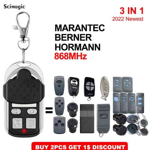 Hormann Marantec 868mhz Garage Door Remote Control Duplicator HSM2 HSM4 HSE2 868 Marantec Digital D302 382 BERNER Gate Opener