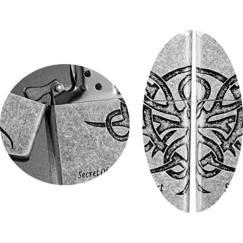 Lighters Kerosene Windproof Pure Copper Creative Heart Words Wish Retro Grinding Wheel Personality Male To Boyfriend