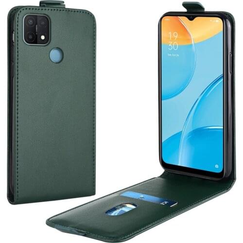 Flip Up and Down Leather Case for OPPO A15S Case CPH2185 CPH2179 Vertical Cover for OPPO A 15S Case Soft Coque Phone Bag