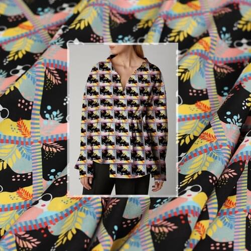 Red Raspberry 12momme Plaid Sunglasses Girl Printed Crepe De Chine Silk Garment Materials Women Shirt Sewing Clothe Freeshipping