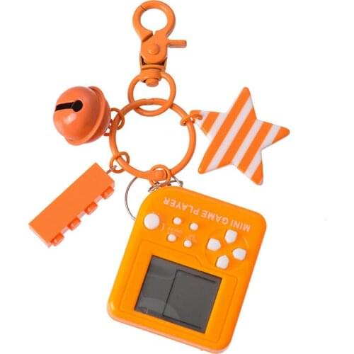 Creative Mini Tetris Game Car Keychain Pendant Couple Bag Pendant Party Gift Birthday Gift Fashion Jewelry