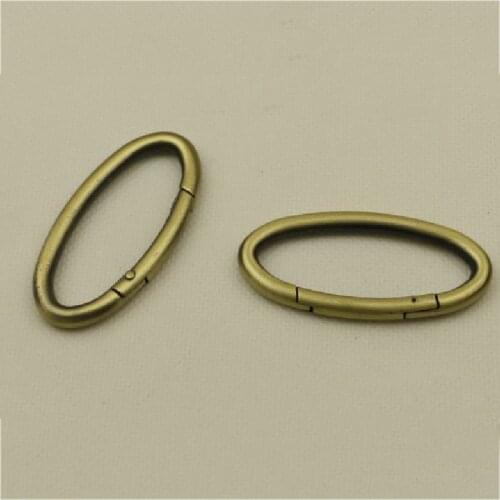 Metal Spring Gate Oval Ring Openable Keyring Leather Bag Belt Strap Buckle Chain Snap Clasp Clip Trigger Luggage Leather Craft