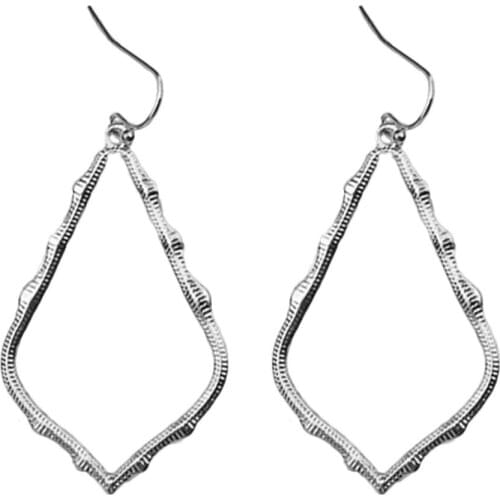 Fashion Women Earrings Irregular Hollow Teardrop Shape Dangle Pendant Hook Earrings Jewelry Gift New Womans accesories