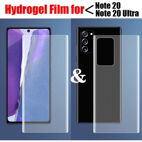 Soft Hydrogel Film Screen Protector for Samsung Note 20 Ultra Full Cover 3D Curved Front Back Film Case for Galaxy Note 20 Ultra