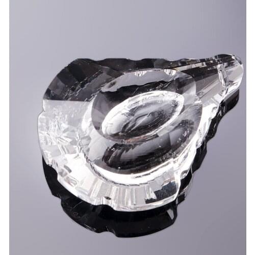 Camal 10pcs 50mm 63mm Clear Crystal Scallop Drop Prism Pendant Lamp Lighting Part Ornament SuCatcher Chandelier Hanging Wedding