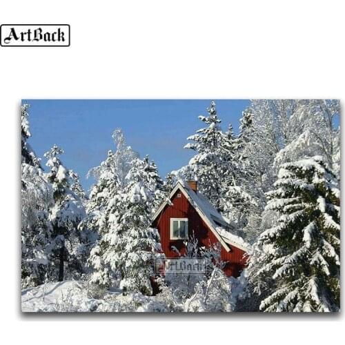 Full square diy 5d diamond painting cedar tree 3D diamond embroidery rhinestone mosaic artwork home decor landscape