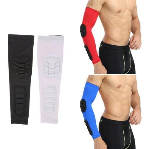 Anti-collision Non-slip Compression Elbow Pads Honeycomb Sponge Protector Armband Sport Safety Arm Warmers