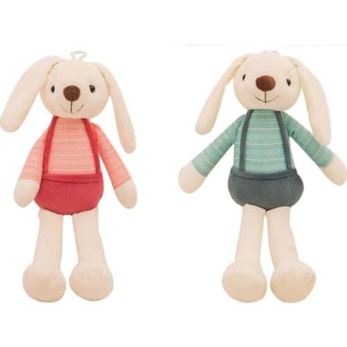 2x 40cm Cute Bunny Plush Rabbit Toy Soft Cloth Stuffed Rabbit Easter Gift Decor Baby Appease Toys for Children Kids New Year Gif