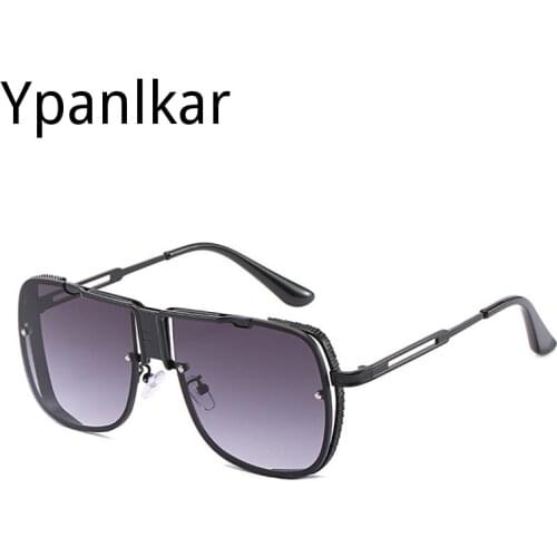 2021 Fashion Men Cool Unique Square Aviation Style Sunglasses Men Brand Design Sun Glasses