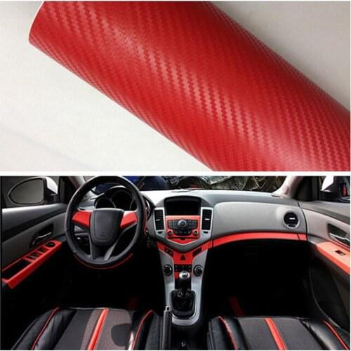10x127cm Car 3D Carbon Fiber Vinyl Wrap Sheet Roll Protector Film Car Styling Gloss Stickers Decal Motorcycle Tablet Stickers