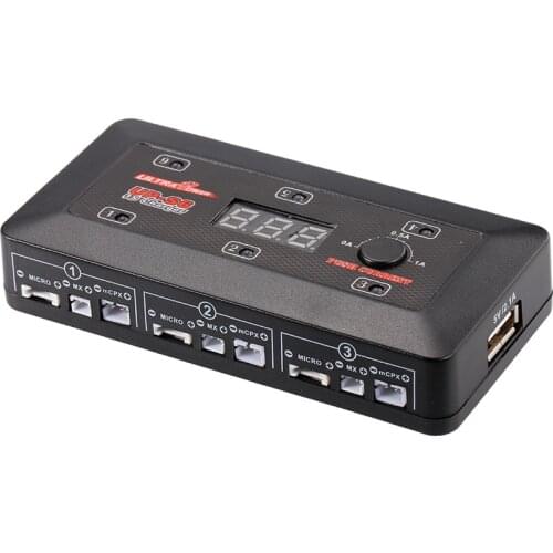 UP-S6 3.7V 1S LiHv Lipo Battery Charger with MICRO MX mCPX USB Port for Blade Inductrix RC Racing Drone Quadcopter RC Charger