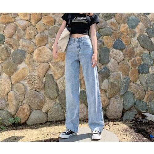 Woman Jeans High Waist Clothes Wide Leg Denim Clothing Streetwear Vintage Quality 2020 Summer Fashion Harajuku Loose Pants