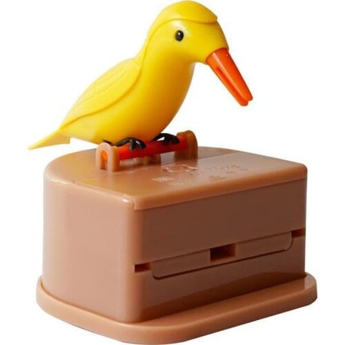 1Pcs Small Bird Toothpick Container Automatic Toothpick Dispenser Toothpick Holder Storage Box Decoration Kitchen Accessories