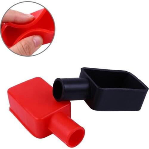 2PCS Car Battery Negative Positive Terminal Covers Cap Boot Insulating Protector Replacement Batteries Accessories