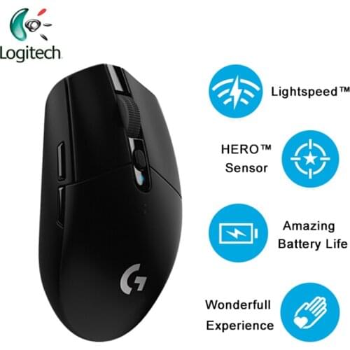 2018 Newest Logitech G304 LIGHTSPEED Gaming Mouse with HERO Sensor 12000dpi 400ips AA Battery Wireless Mouse for Windows Mac