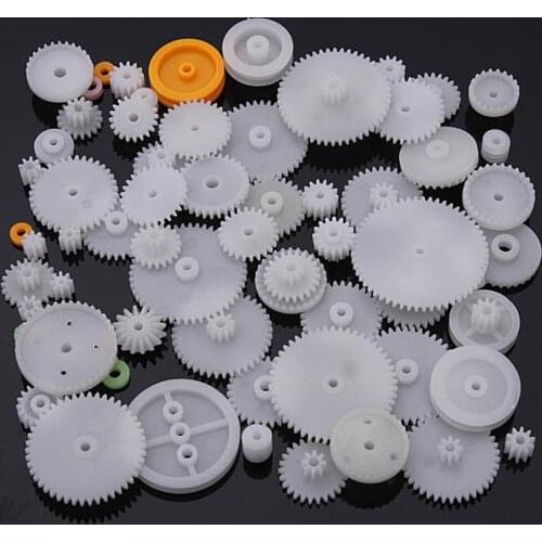 64 Type Plastic Crown Gear Single Double Reduction Motor Gear Worm Gear
