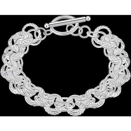 925 Stamped Silver colorTricyclic bracelet Fashion Jewelry Sell Well gift